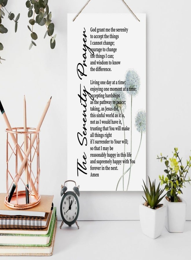 BQL Inspirational Wall Decor, Decorative Hanging Wood Signs, Bible Verse Hanging Sign, Christian Home Decor, Farmhouse Decor for Home Wall, Scripture Decor Art, The Serenity Prayer Wall Sign - Image 3